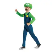 Super Mario Luigi Utklädningskläder S 4-6 år - Super Mario -  Leksaksaffären