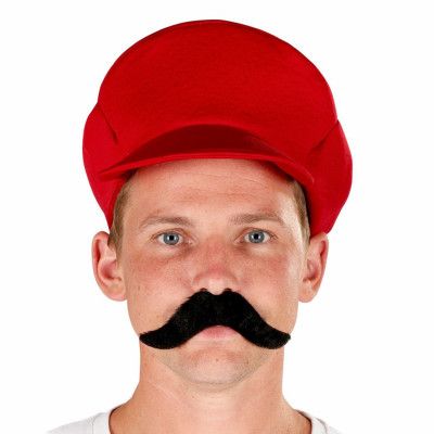 Svart Mustasch med Klister