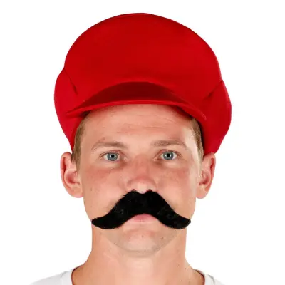 Svart Mustasch med Klister