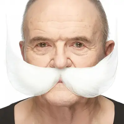 Uppfinnare Mustasch Vit