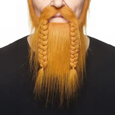 Viking Mustasch med Skägg Röd