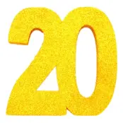 Bordsdekoration Siffra Guld - Siffra 20