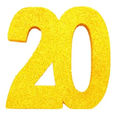Bordsdekoration Siffra Guld - Siffra 20