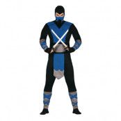 Blå Ninja Budget Maskeraddräkt - Medium