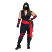 Dödlig Ninja Plus-size Deluxe Maskeraddräkt - XXX-Large/XXXX-Large