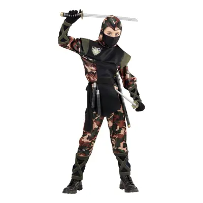 Ninja Soldat Barn Maskeraddräkt - Large