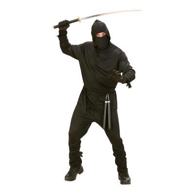 Ninja Svart Maskeraddräkt - Medium
