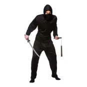 Svart Ninja Budget Maskeraddräkt - Small