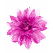 Hårspänne med Elegant Rosa Blomma och Glitter