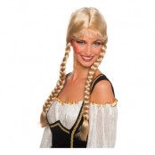 Heidi Blond Peruk med Flätor - One size