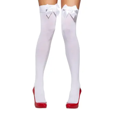 Knästrumpor med Vit Rosett