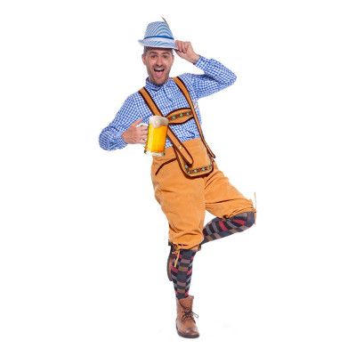 Lederhosen Ljusbrun Maskeraddräkt - Medium/Large