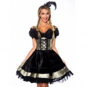 Mönstrad Viktoriansk Oktoberfestklänning i Lyxkvalitet