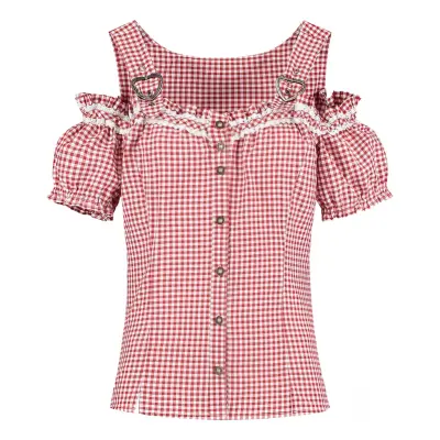 Oktoberfest Blus Röd/Rutig - 36