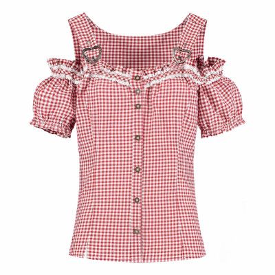 Oktoberfest Blus Röd/Rutig - 50