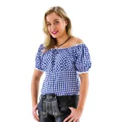 Oktoberfest Blus Vit/Blå - Medium