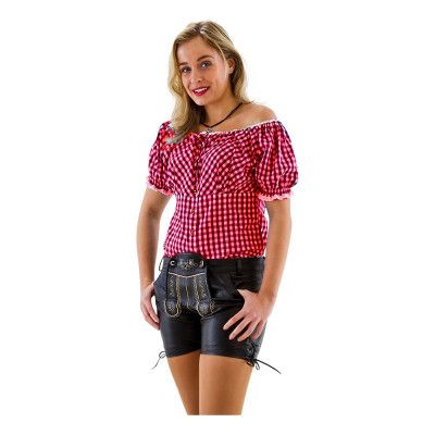 Oktoberfest Blus Vit/Röd - Large
