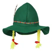 Oktoberfest Hatt med Flätor - One size