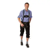 Oktoberfest Lederhosen Deluxe Svarta - 54