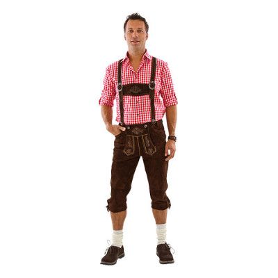 Oktoberfest Lederhosen Deluxe Bruna - Storlek 50