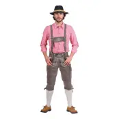 Oktoberfest Lederhosen Deluxe Grå - 60