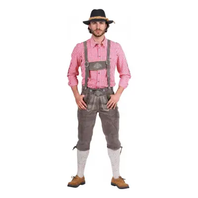 Oktoberfest Lederhosen Deluxe Grå - 62