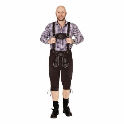Oktoberfest Lederhosen Mörkbrun - 46