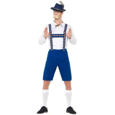 Oktoberfest Maskeraddräkt Blå XL