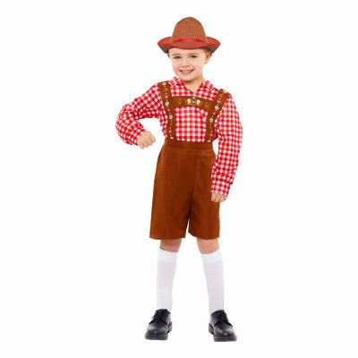 Oktoberfest Röd Barn Maskeraddräkt - Large