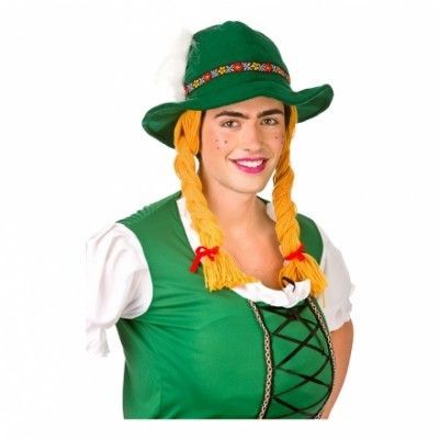 Oktoberfesthatt med Flätor