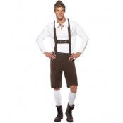 Oktoberfest/Lederhosen Maskeraddräkt Brun L