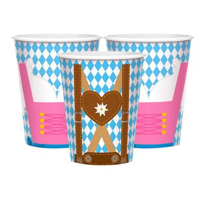 Pappersmuggar Oktoberfest Lederhosen - 8-pack
