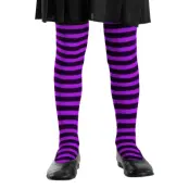 Strumpbyxor Svart/Lila Randiga för Barn - One size (barnstorlek)