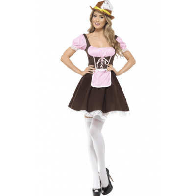 Barflicka Maskeraddräkt Kort Klänning S