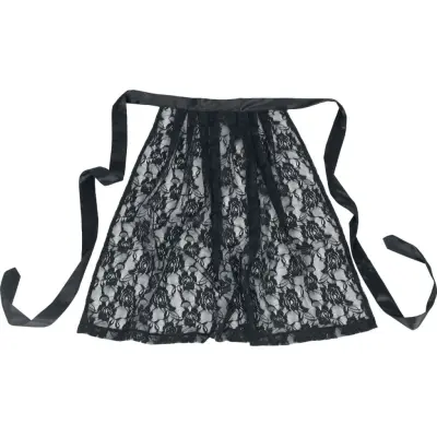 EMP Special Collection Halvlång kjol - Oktoberfest Lace apron - S XXL - för Dam - svart