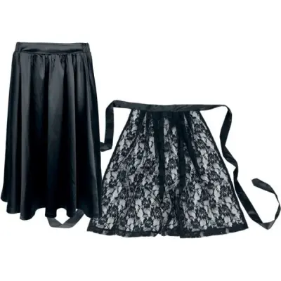 EMP Special Collection Halvlång kjol - Oktoberfest Skirt & Lace - S XXL - för Dam - svart