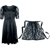 EMP Special Collection Halvlång klänning - Oktoberfest Dress & Lace - S XXL - för Dam - svart