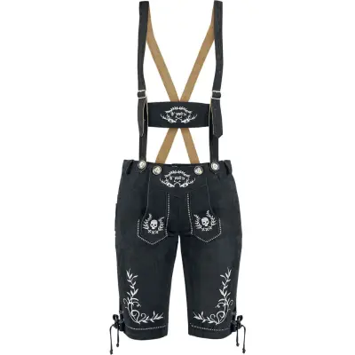 EMP Special Collection Konstläderbyxor - Oktoberfest Kunstlederhose Calla - S XXL - för Dam - svart