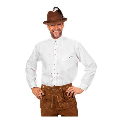 Tyrolerskjorta Deluxe Vit - Medium