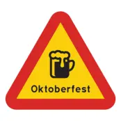 Varningsskylt Oktoberfest