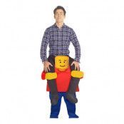 Legogubbe Piggyback Maskeraddräkt - One size