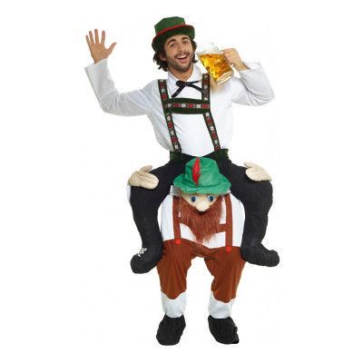 Skäggig Bavarian Piggyback Maskeraddräkt