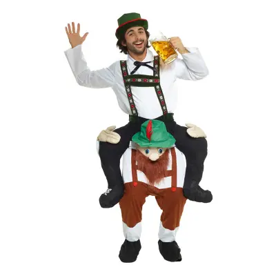 Skäggig Bavarian Piggyback Maskeraddräkt
