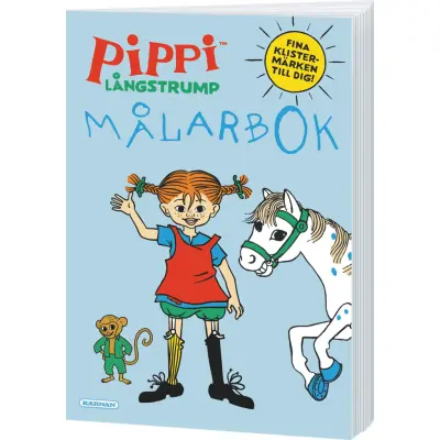 Pippi Långstrump Målarbok med klistermärken - Pippi -  Leksaksaffären