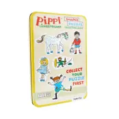 Pippi Tärningsspel Formpussel i metallask - Pippi -  Leksaksaffären