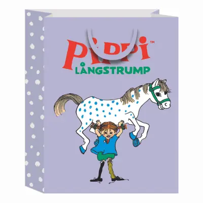 Presentpåse Pippi Långstrump Mellan - Lila