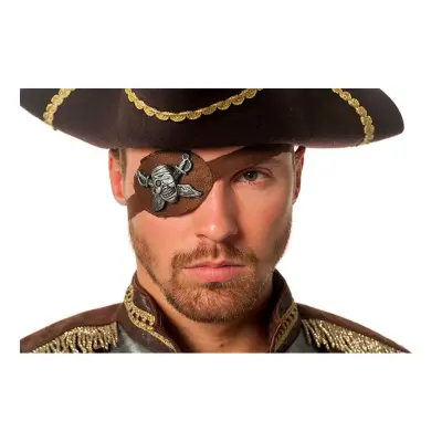 Ögonlapp Dödskalle Brun