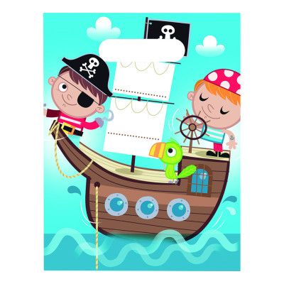 Kalaspåsar Piratbarn - 6-pack