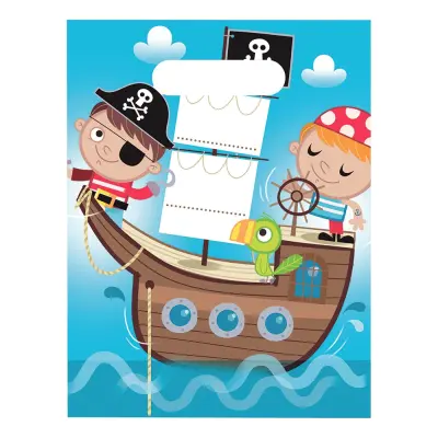 Kalaspåsar Piratbarn - 6-pack