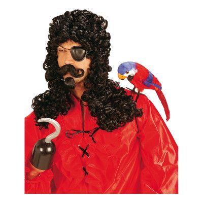 Kapten Krok Peruk med Mustasch - One size
